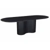 Giga Meubel Eettafel Ovaal 300cm - Zwart - Hout - Eettafel Ava Discount