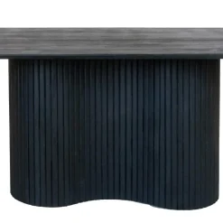 Giga Meubel Eettafel Ovaal 300cm - Zwart - Hout - Eettafel Ava Discount