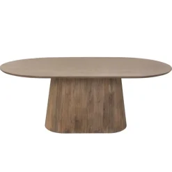 Giga Meubel Eettafel Ovaal Naturel Hout - 240x110x76cm - Salvador Outlet
