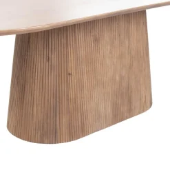 Giga Meubel Eettafel Ovaal Naturel Hout - 240x110x76cm - Salvador Outlet