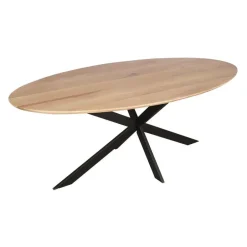 StarFurn Eettafel Ovaal Naturel Hout - 180x90x76cm - Ferris Outlet