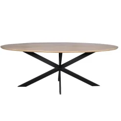 StarFurn Eettafel Ovaal Naturel Hout - 180x90x76cm - Ferris Outlet