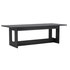 Fjôrd Eettafel Rechthoek - Zwart MDF - 235x100x75cm - Milly Outlet