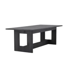 Fjôrd Eettafel Rechthoek - Zwart MDF - 235x100x75cm - Milly Outlet