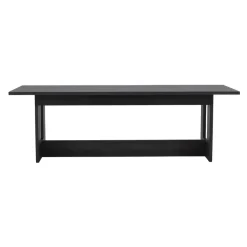 Fjôrd Eettafel Rechthoek - Zwart MDF - 235x100x75cm - Milly Outlet
