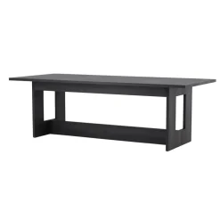 Fjôrd Eettafel Rechthoek - Zwart MDF - 235x100x75cm - Milly Outlet