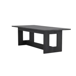 Fjôrd Eettafel Rechthoek - Zwart MDF - 235x100x75cm - Milly Outlet