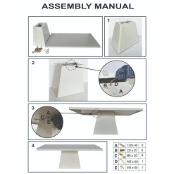 Giga Meubel Eettafel Rechthoek 240cm - Beige Eco Composiet - Avia Clearance