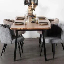 Giga Meubel Eettafel Rechthoek 240cm - Naturel Boomstamtafel - Lars New