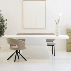 Giga Meubel Eettafel Rechthoek 300cm - Wit Eco Composiet - Acryl Coating - Avia Clearance
