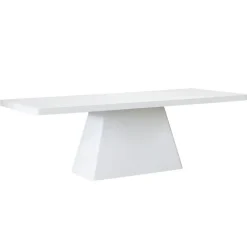 Giga Meubel Eettafel Rechthoek 160cm - Wit Eco Composiet - Acryl Coating - Avia Discount