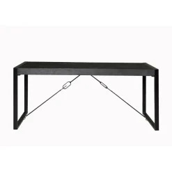 Livingfurn Eettafel Rechthoek 160cm - Zwart Mangohout - 2-4 personen - Norris New
