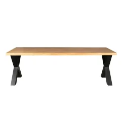 StarFurn Eettafel Rechthoek Mangohout - X-Poot - 220x100x76cm - Denver Clearance