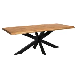 StarFurn Eettafel Rechthoek Naturel Hout - 240x100x76cm - Denver Best