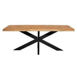 StarFurn Eettafel Rechthoek Naturel Hout - 240x100x76cm - Denver Best