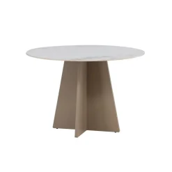 Fjôrd Eettafel Rond - Beige Steen - 110x110x75cm - Bootcut Clearance
