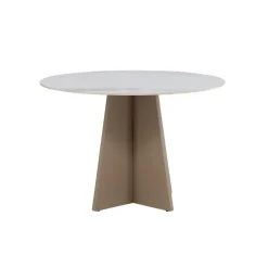 Fjôrd Eettafel Rond - Beige Steen - 110x110x75cm - Bootcut Clearance