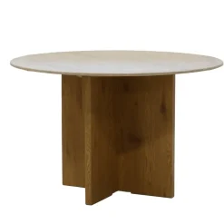 Giga Meubel Eettafel Rond - Marmer - 120x120x76cm - Faria Sale