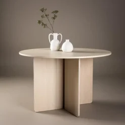 Fjôrd Eettafel Rond - Naturel - 120x120x76cm - Tyresö Outlet