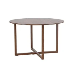 Fjôrd Eettafel Rond - Walnoot MDF - 120x120x75cm - Durango New