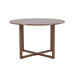 Fjôrd Eettafel Rond - Walnoot MDF - 120x120x75cm - Durango New