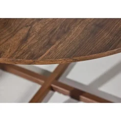 Fjôrd Eettafel Rond - Walnoot MDF - 120x120x75cm - Durango New