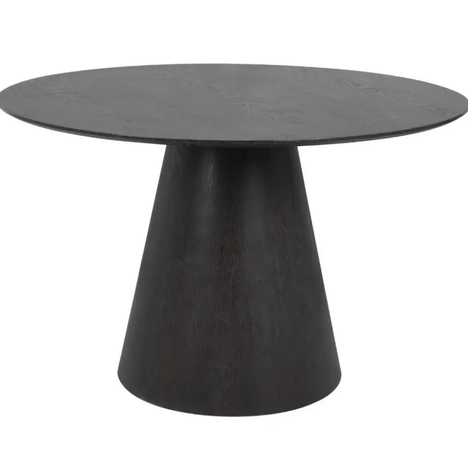 Giga Meubel Eettafel Rond - Zwart - 120x120x75cm - 2-4 Personen - Fynn Outlet