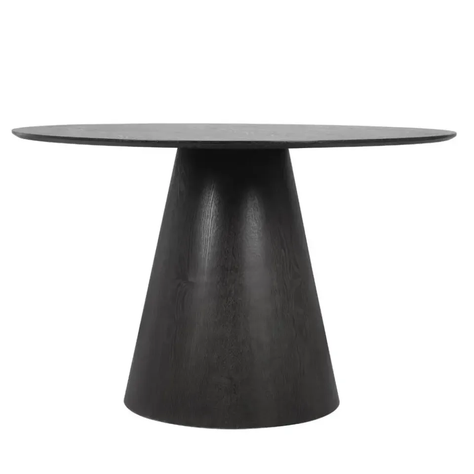 Giga Meubel Eettafel Rond - Zwart - 120x120x75cm - 2-4 Personen - Fynn Outlet