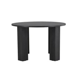 Fjôrd Eettafel Rond - Zwart - 120x120x75cm - Juno Sale