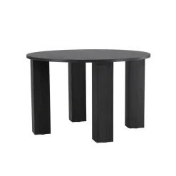 Fjôrd Eettafel Rond - Zwart - 120x120x75cm - Juno Sale