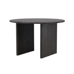 Fjôrd Eettafel Rond - Zwart MDF - 120x120x75cm - Björholmen Online