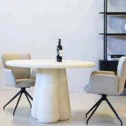 Giga Meubel Eettafel Rond Ø120cm - Betonlook - Eettafel Boaz Sale