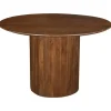Giga Meubel Eettafel Rond Ø120cm - Bruin Mangohout - Jaime