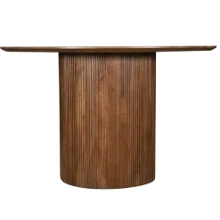 Giga Meubel Eettafel Rond Ø120cm - Bruin Mangohout - Jaime