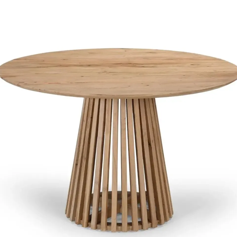 Giga Meubel Eettafel Rond Ø120cm - Naturel Acaciahout - 2-4 Personen - Seppe Outlet