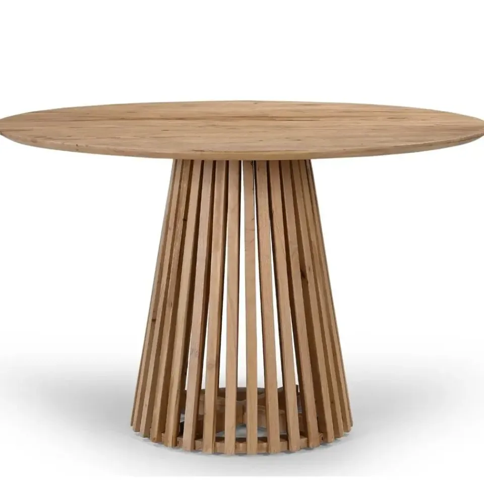 Giga Meubel Eettafel Rond Ø120cm - Naturel Acaciahout - 2-4 Personen - Seppe Outlet