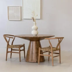 Giga Meubel Eettafel Rond 120cm - Naturel Mangohout - 2-4 Personen - Sep Online