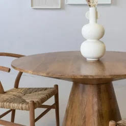 Giga Meubel Eettafel Rond 120cm - Naturel Mangohout - 2-4 Personen - Sep Online