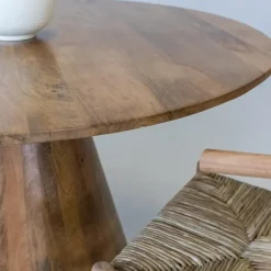 Giga Meubel Eettafel Rond 120cm - Naturel Mangohout - 2-4 Personen - Sep Online