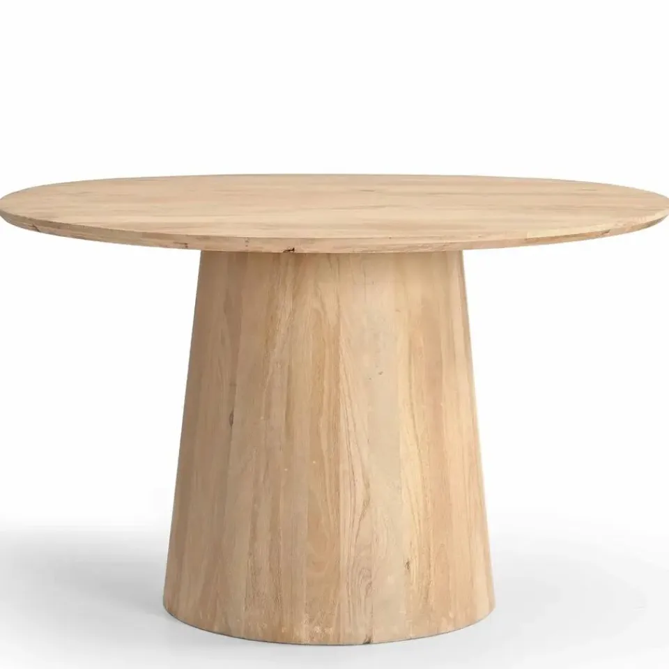 Giga Meubel Eettafel Rond 120cm - Naturel Mangohout - 2-4 Personen New