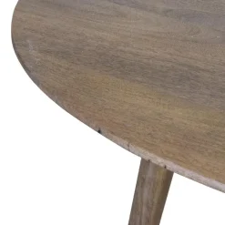 Giga Meubel Eettafel Rond 130cm - Naturel - Mangohout - Tafel Oslo