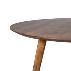 Giga Meubel Eettafel Rond 130cm - Naturel - Mangohout - Tafel Oslo