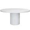 Giga Meubel Eettafel Rond 120cm - Wit Eco Composiet - Betonlook - Eden Outlet