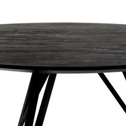 Giga Meubel Eettafel Rond 130cm - Zwart Metaal - 4-6 Personen - Marly Best