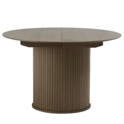 Giga Living Eettafel Rond Donkerbruin - Uitschuifbaar - Ø120-167cm - Nola Online
