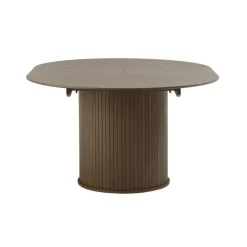 Giga Living Eettafel Rond Donkerbruin - Uitschuifbaar - Ø120-167cm - Nola Online