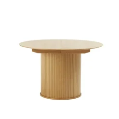 Giga Living Eettafel Rond Naturel - Uitschuifbaar - Ø120-167cm - Nola Best