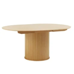 Giga Living Eettafel Rond Naturel - Uitschuifbaar - Ø120-167cm - Nola Best
