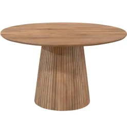 StarFurn Eettafel Rond Naturel Hout - 150x150x76cm - Solana Discount