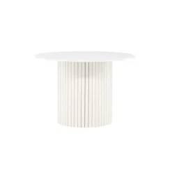 Fjôrd Eettafel Rond Wit 110cm - Fineer - Scandinavisch - Tafel Härön Outlet